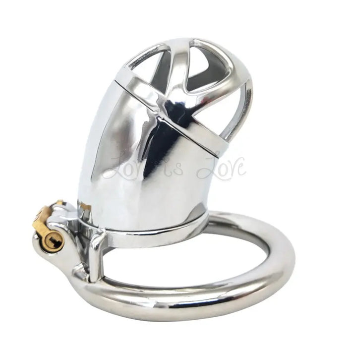 Stainless Steel Comfortable Chastity Silver Cock Cage #20 with 45 mm Ring