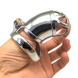 Stainless Steel Comfortable Chastity Silver Cock Cage #20 with 45 mm Ring Buy in Singapore LoveisLove U4Ria 