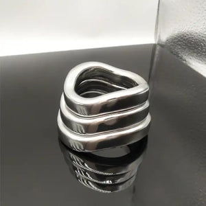Stainless Steel Curved Cock Ring 45mm and 50mm Buy in Singapore LoveisLove U4Ria