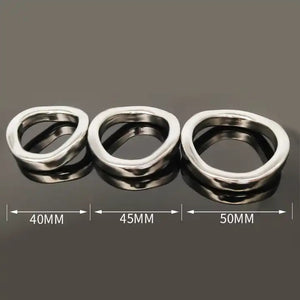 Stainless Steel Curved Cock Ring 45mm and 50mm Buy in Singapore LoveisLove U4Ria