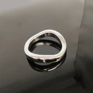 Stainless Steel Curved Cock Ring 45mm and 50mm Buy in Singapore LoveisLove U4Ria