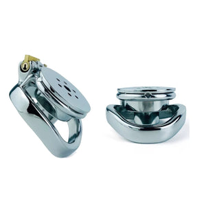 Stainless Steel Hardcore Inverted Male Chastity Cage With Curved 45mm Ring Buy in Singapore LoveisLove U4Ria 