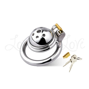 Stainless Steel Hemisphere Chastity Cage Cock Sleeve with Round 45mm Ring #173