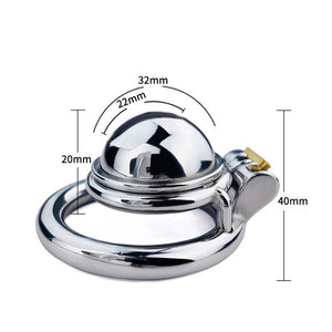 Stainless Steel Hemisphere Pee Hole Chastity Cage 45 mm #168C Buy in Singapore LoveisLove U4Ria