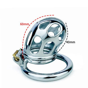 Stainless Steel Hollow Chastity Cage 45 mm #156 Buy in Singapore LoveisLove U4Ria