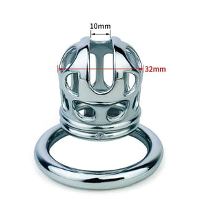 Stainless Steel Hollow Chastity Cage 45 mm #156 Buy in Singapore LoveisLove U4Ria