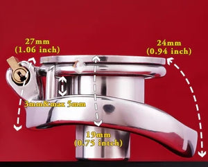 Stainless Steel Inverted Double Cylinder Flat Chastity Cage 45 MM with 57 MM Metal Catheter #150C For Him - Chastity Devices
Buy Sex Toys in Singapore LoveisLove U4Ria