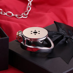 Stainless Steel Inverted Double Cylinder Flat Chastity Cage 45 MM with 57 MM Metal Catheter #150C For Him - Chastity Devices
Buy Sex Toys in Singapore LoveisLove U4Ria