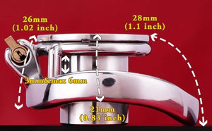 Stainless Steel Inverted Single Cylinder Flat Chastity Cage 45 MM with 48 MM Metal Catheter #149D For Him - Chastity Devices
Buy Sex Toys in Singapore LoveisLove U4Ria