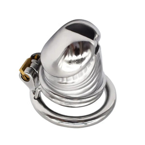 Stainless Steel Penis Head Chastity Silver Cock Cage #51 with 45 mm Ring Buy in Singapore LoveisLove U4Ria 