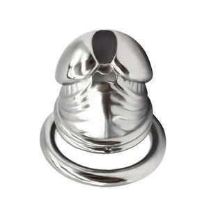 Stainless Steel Penis Head Chastity Silver Cock Cage #51 with 45 mm Ring Buy in Singapore LoveisLove U4Ria 