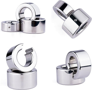 Stainless Steel Scrotum Weight Ring Ball Stretcher S/M/L/XL 28 mm, 30 mm, 33 mm, 35mm  202g 267g 338g 450g  Buy in Singapore LoveisLove U4Ria