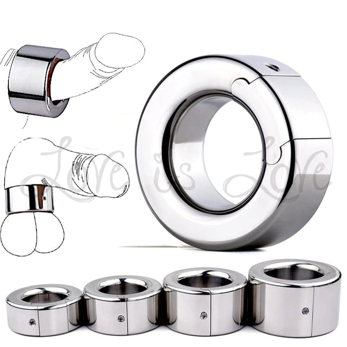 Stainless Steel Scrotum Weight Ring Ball Stretcher S/M/L/XL
