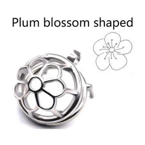 Stainless Steel Short Chastity Flower Cock Cage #01 with 45 mm Round Ring Buy in Singapore LoveisLove U4Ria 