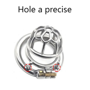 Stainless Steel Short Chastity Flower Cock Cage #01 with 45 mm Round Ring Buy in Singapore LoveisLove U4Ria 