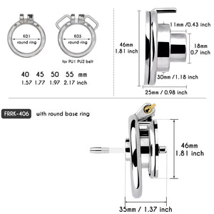 Stainless Steel Silicone Penis Inverted Chastity Cage with Catheter 45 mm #406 Buy in Singapore LoveisLove U4Ria 