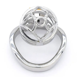 Stainless Steel Sliver Knight Chastity Cock Cage #08 with 45 mm Ring Buy in Singapore LoveisLove U4Ria 