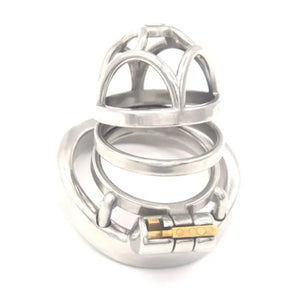 Stainless Steel Sliver Knight Chastity Cock Cage #08 with 45 mm Ring Buy in Singapore LoveisLove U4Ria 