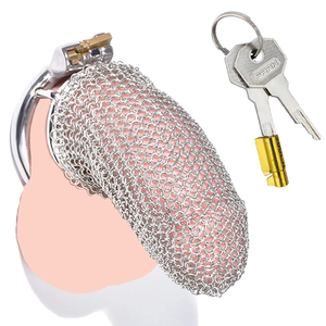 Stainless Steel Standard Metal Mesh Chastity Cage #196 45 MM For Him - Chastity Devices Buy Sex Toys in Singapore LoveisLove U4Ria