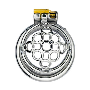 Stainless Steel Welded Circles Chastity Cage 40 mm Round Ring #172C Buy in Singapore LoveisLove U4Ria