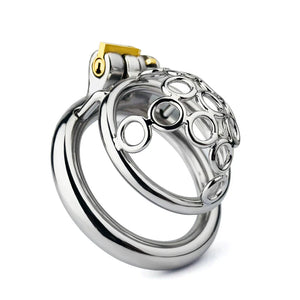 Stainless Steel Welded Circles Chastity Cage 40 mm Round Ring #172C Buy in Singapore LoveisLove U4Ria