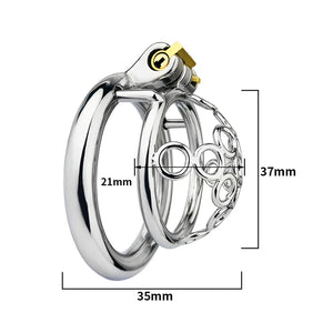 Stainless Steel Welded Circles Chastity Cage 40 mm Round Ring #172C Buy in Singapore LoveisLove U4Ria