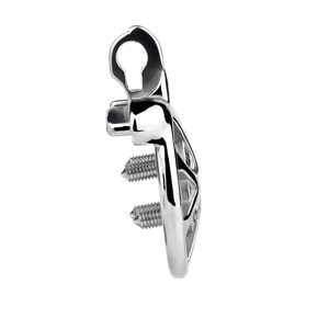 Stainless Steel Wheel Chastity Cage with Removeable Spikes and Silicone Catheter #3247 45MM For Him - Chastity Devices