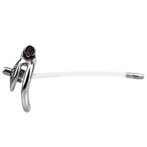 Stainless Steel Wheel Chastity Cage with Removeable Spikes and Silicone Catheter #3247 45MM For Him - Chastity Devices