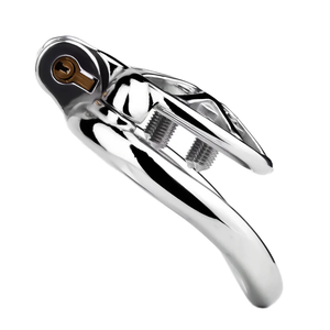 Stainless Steel Wheel Chastity Cage with Removeable Spikes and Silicone Catheter #3247 45MM For Him - Chastity Devices