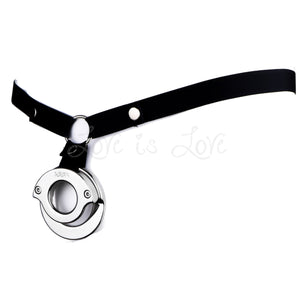Stainless Steel Double Ring Ball Clamp Chastity Cage with Belt #293M For Him - Chastity Devices Buy Sex Toys in Singapore LoveisLove U4Ria