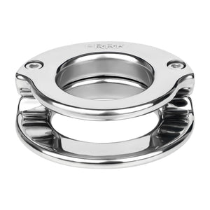 Stainless Steel Double Ring Ball Clamp Chastity Cage with Belt #293M For Him - Chastity Devices Buy Sex Toys in Singapore LoveisLove U4Ria