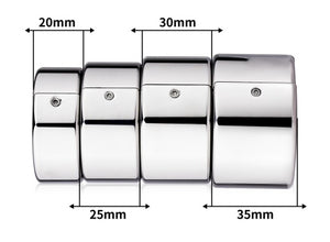 Stainless Steel Scrotum Weight Ring Ball Stretcher S/M/L/XL