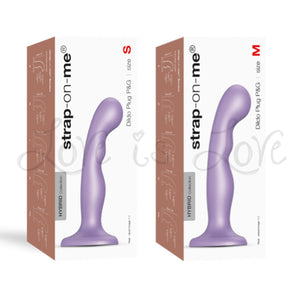 Strap-On-Me Hybrid Collection Silicone Dildo Plug P&G Metallic Lilac Size S or M Buy in Singapore LoveisLove U4Ria 