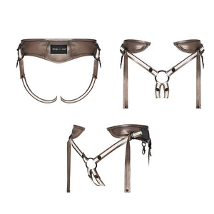 Strap-On-Me Leatherette Harness Desirous Luxury Brown