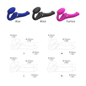 Strap-On-Me Multi Orgasm Bendable Strap-on Remote Control Vibrating 3 Motors Buy in Singapore LoveisLove U4Ria 