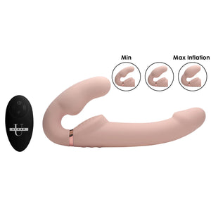 Strap U World's 1st Remote Control Inflatable Ergo-Fit Strapless Strap-On Flesh Buy in Singapore LoveisLove U4Ria 