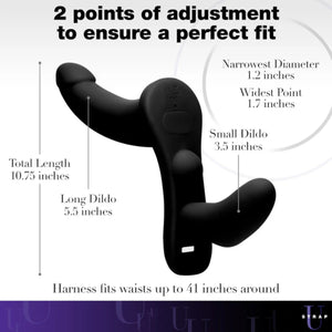 Strap U Double Take 10X Double Penetration Vibrating Strap-on Harness Buy in Singapore LoveisLove U4Ria 