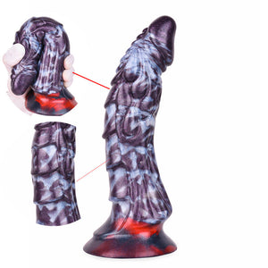 Hellfire or Stripe Dragon Large Fantasy Silicone Dildo with Suction Cup 8.5 Inch Dildos - Large & Unique Dildos Buy Sex Toys in Singapore LoveisLove U4Ria