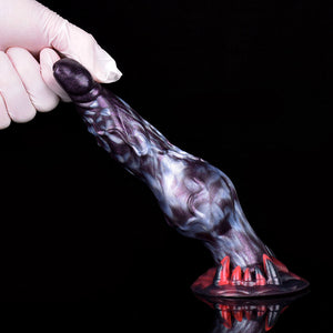 Fanged Knot Large Fantasy Silicone Dildo with Suction Cup 7 Inch