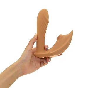 Stylish Vibes Silicone Wearable Clitoral Sucking and G-Spot Vibrator Light Brown Buy in Singapore LoveisLove U4Ria 