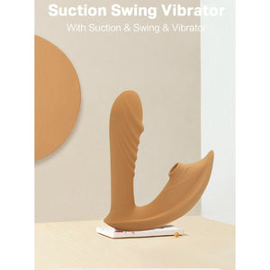 Stylish Vibes Silicone Wearable Clitoral Sucking and G-Spot Vibrator Light Brown Buy in Singapore LoveisLove U4Ria 