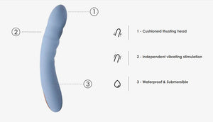 Svakom Ava Neo Interactive Thrusting Vibrator with App Control Cornflower Blue