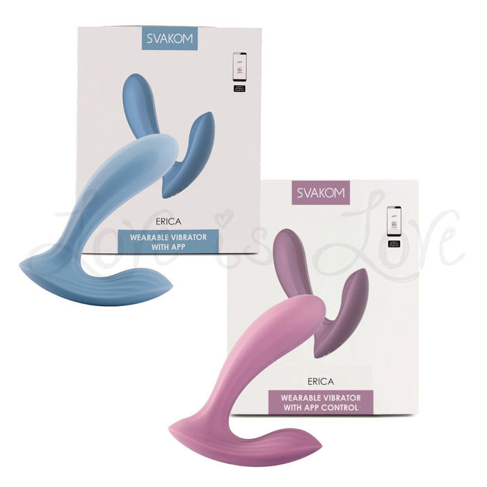 Svakom Erica Wearable Vibrator with App Control Romantic Rose or Dusty Blue