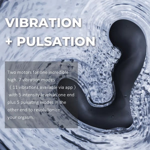 Svakom Iker App-Controlled Prostate and Perineum Vibrator Black (With Videos Demo)