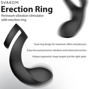 Svakom Benedict Double Cock Ring Perineum Stimulator (Brand New Packaging Design) Award-Winning & Famous - Svakom Buy Sex Toys in Singapore LoveisLove U4Ria