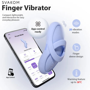 Svakom Echo 2 Heating Flexible Finger Vibrator Sky Blue or Pink Lilac Award-Winning & Famous - Svakom Award-Winning & Famous - Svakom Buy Sex Toys in Singapore LoveisLove U4Ria