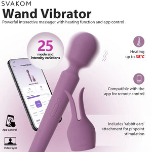 Svakom Emma Neo 2 Interactive Warming Wand Vibrator Romantic Rose