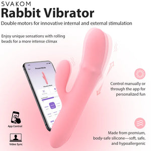 Svakom Mora Neo App-Controlled Interactive Rabbit Vibrator with Thrusting Beads Award-Winning & Famous - Svakom Buy Sex Toys in Singapore LoveisLove U4Ria