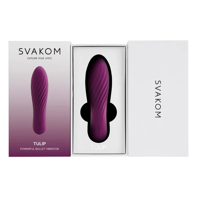 Svakom Tulip Powerful Bullet 10 Modes Vibrator Black or Violet (Latest New Packaging Edition)