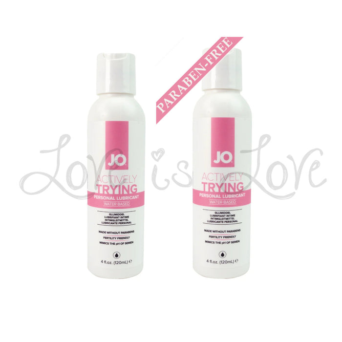 System Jo Actively Trying (TTC) Fertility Friendly Lubricant 120 ml / 4 fl oz (Paraben-Free or Non Paraben-Free)